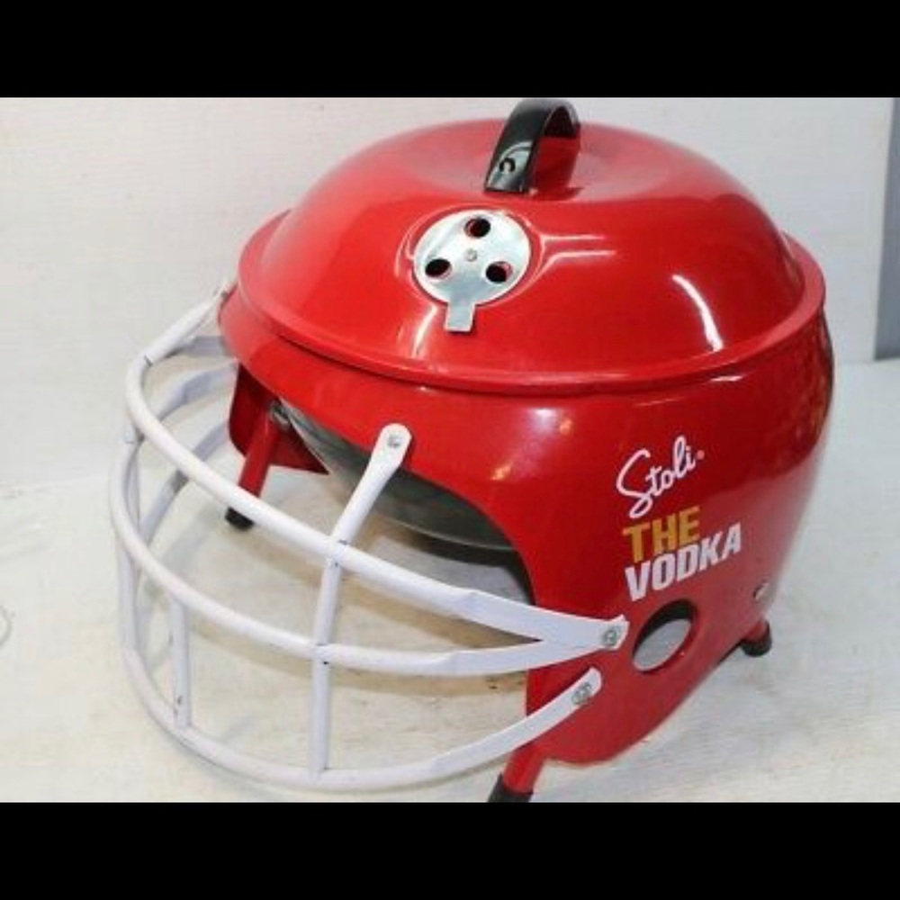 Stoli Football Helmet Grill